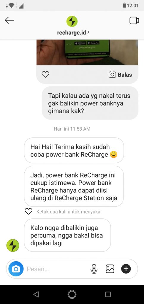 power bank recharge dicuri