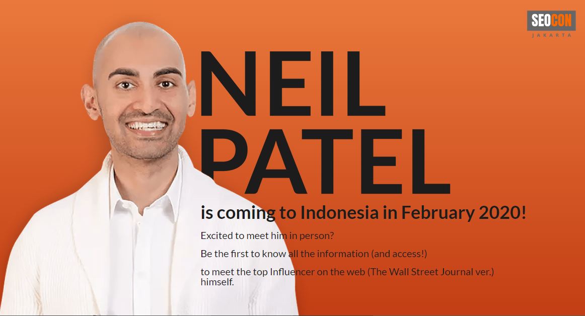 Neil Patel Akan Ke Indonesia