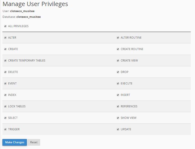 Manage User Privileges Database WordPress