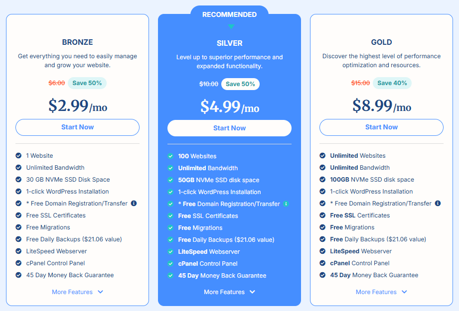 Daftar harga hosting verpex