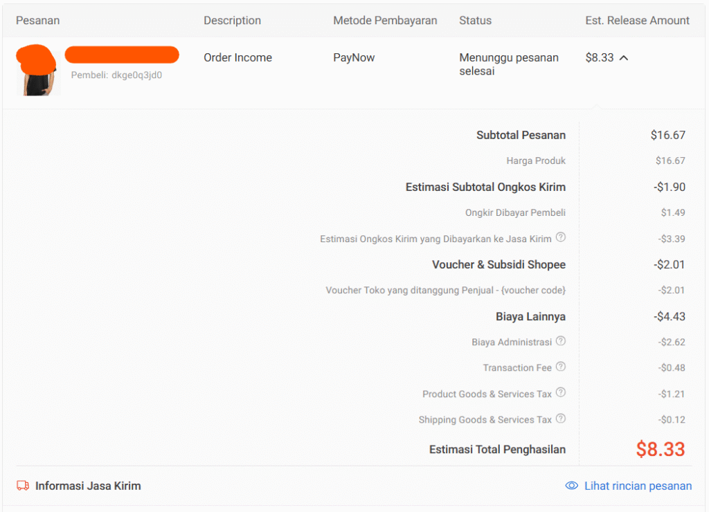 Biaya Admin Toko Ekspor Shopee Flexi
