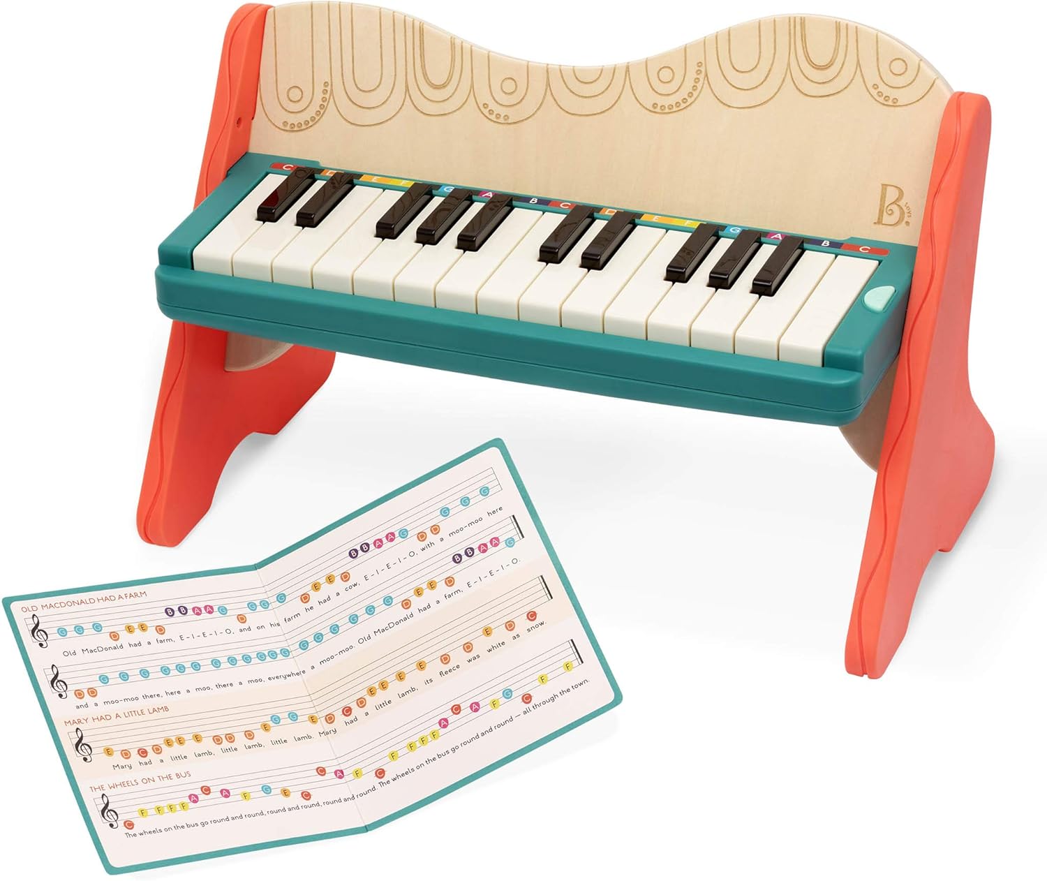 B. toys Wooden Toy Piano for Toddlers