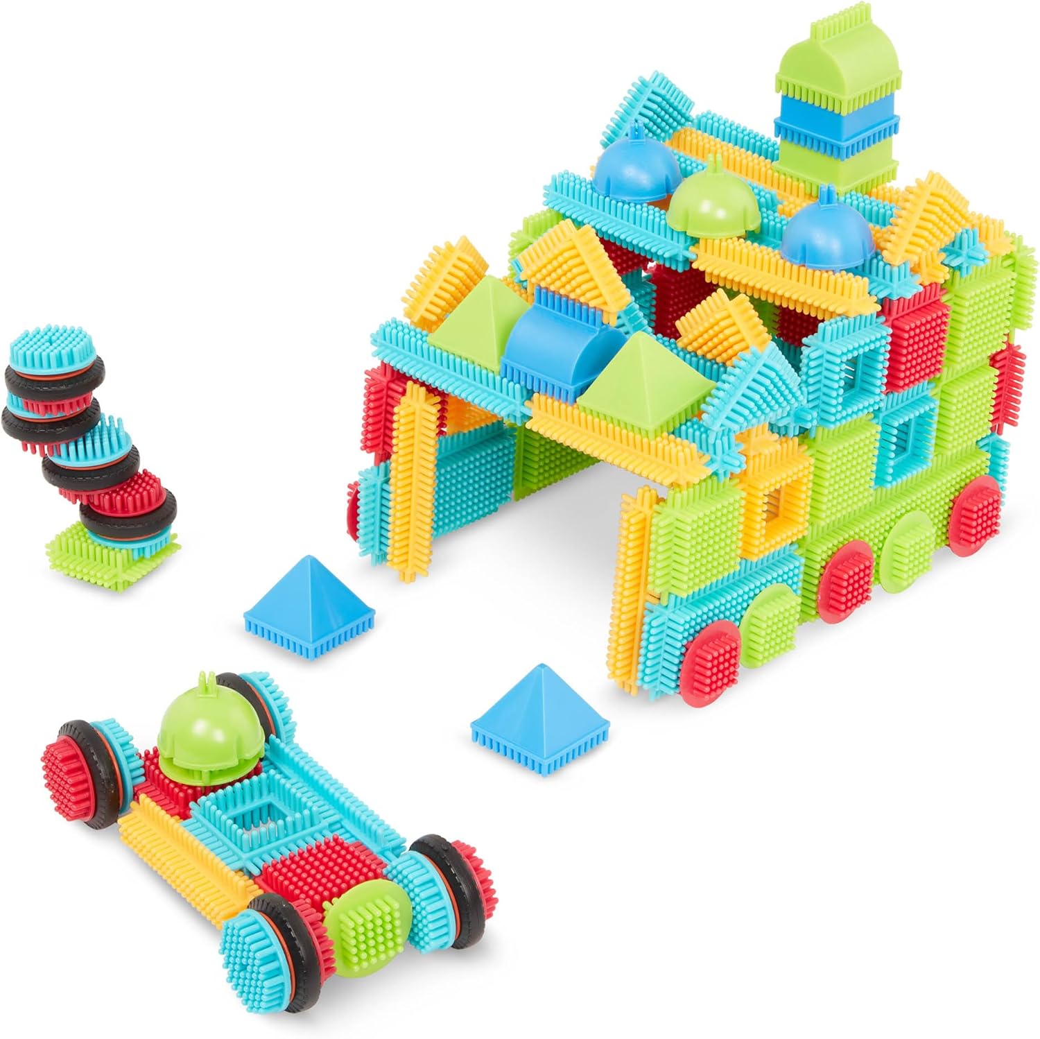 Battat Bristle Blocks Interlocking Building Blocks - 20 Building Toys for Kids Who Spend Hours Constructing Epic Creations