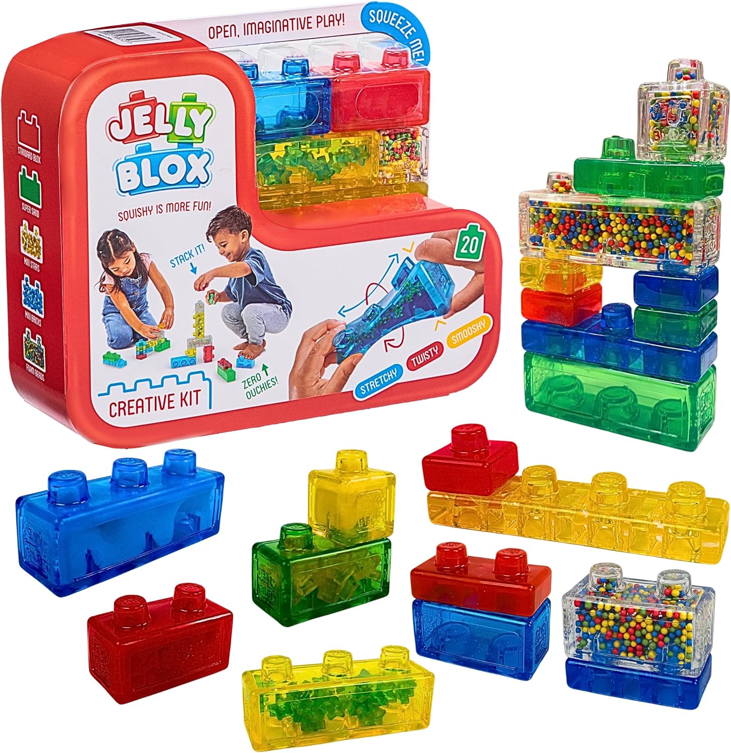 Goliath Jelly Blox Creative Kit - 20 Building Toys for Kids Who Spend Hours Constructing Epic Creations