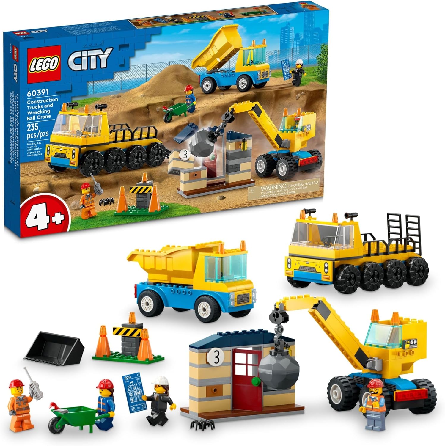 LEGO City Construction Trucks and Wrecking Ball Crane - 20 Building Toys for Kids Who Spend Hours Constructing Epic Creations