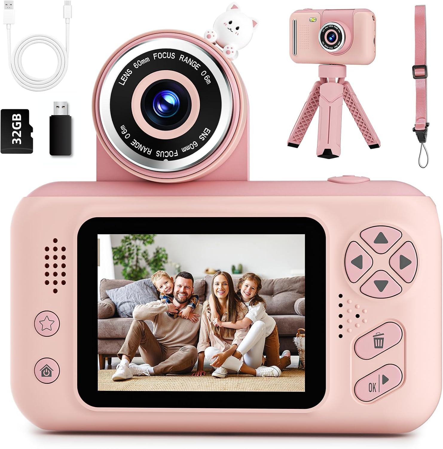 Makolle Kids Camera Toys with Tripod