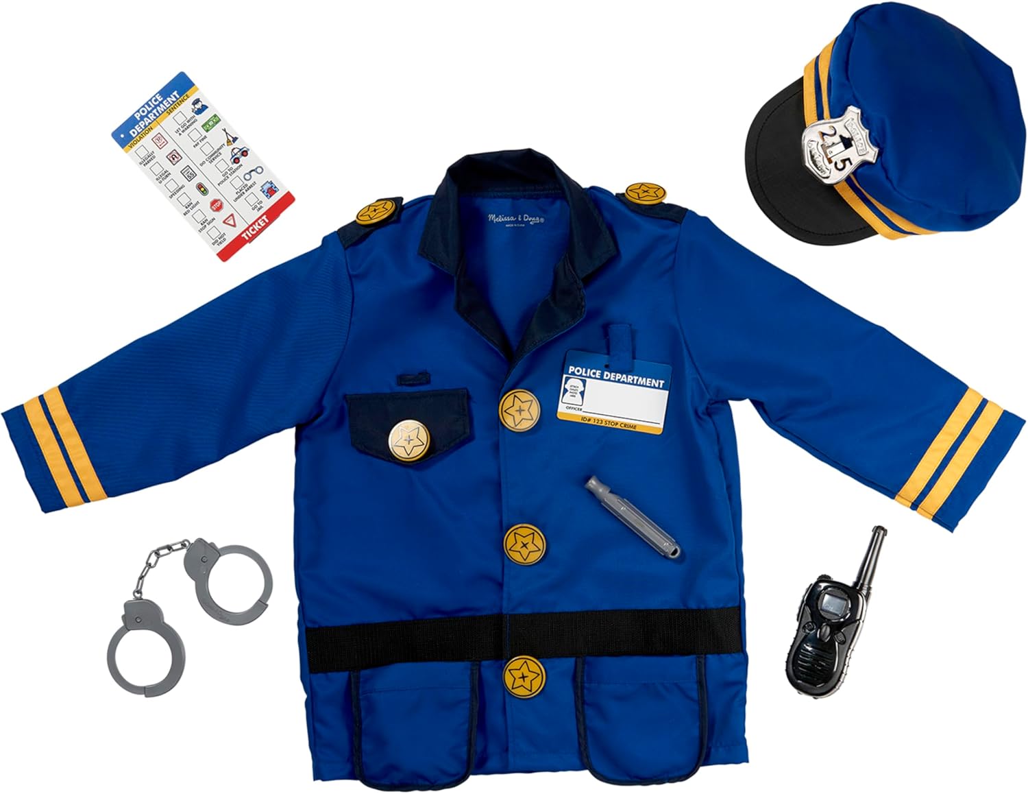 Melissa & Doug Police Officer Costume Dress-Up Set