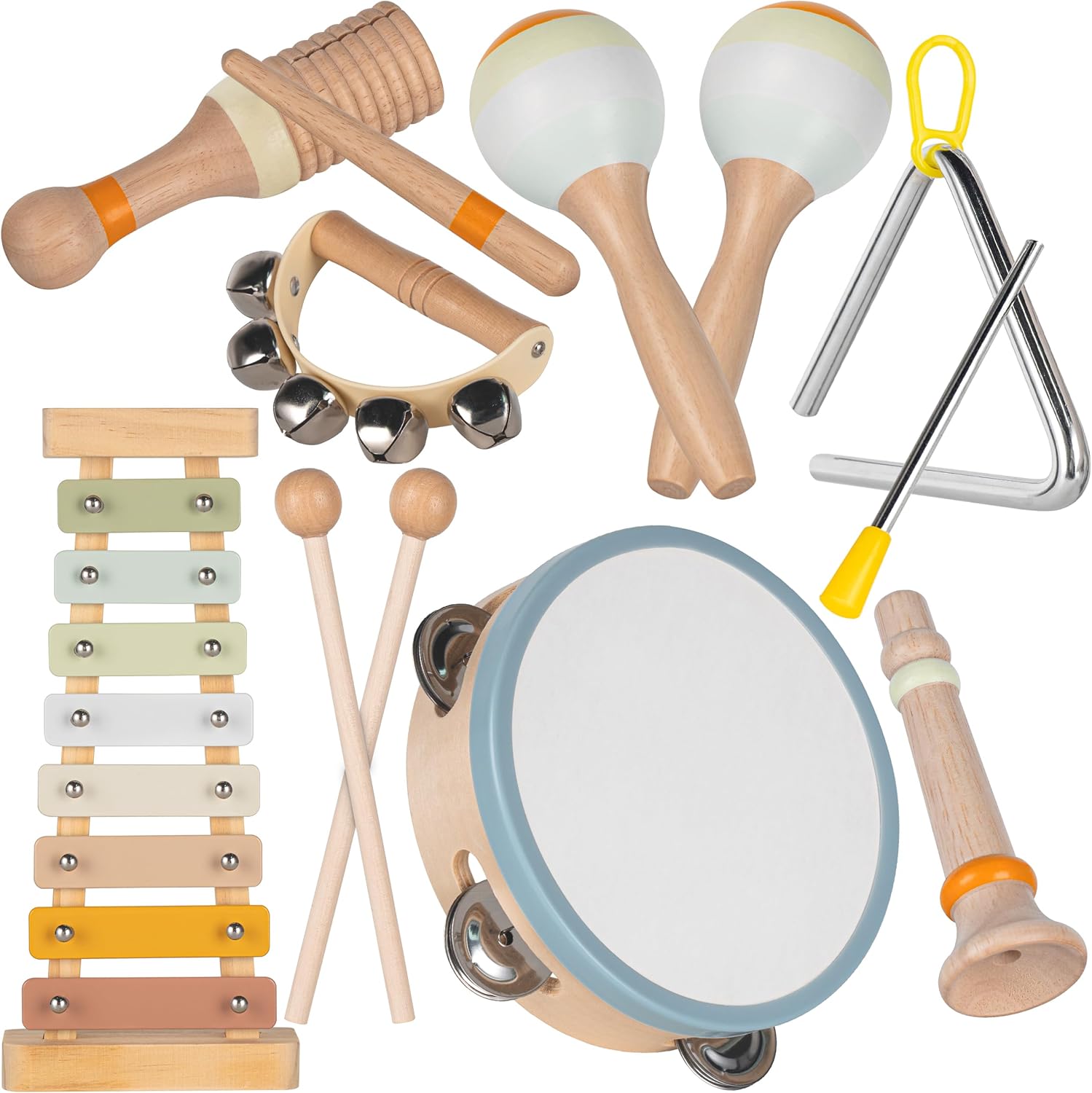 Stoie's Wooden Musical Instruments Set for Toddlers
